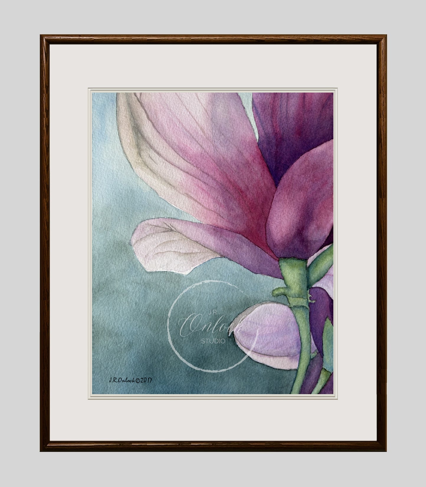 Print, Pink Blossom Softly, Open Edition from an original painting, Pink Flower, see separate listing if purchasing the digital version