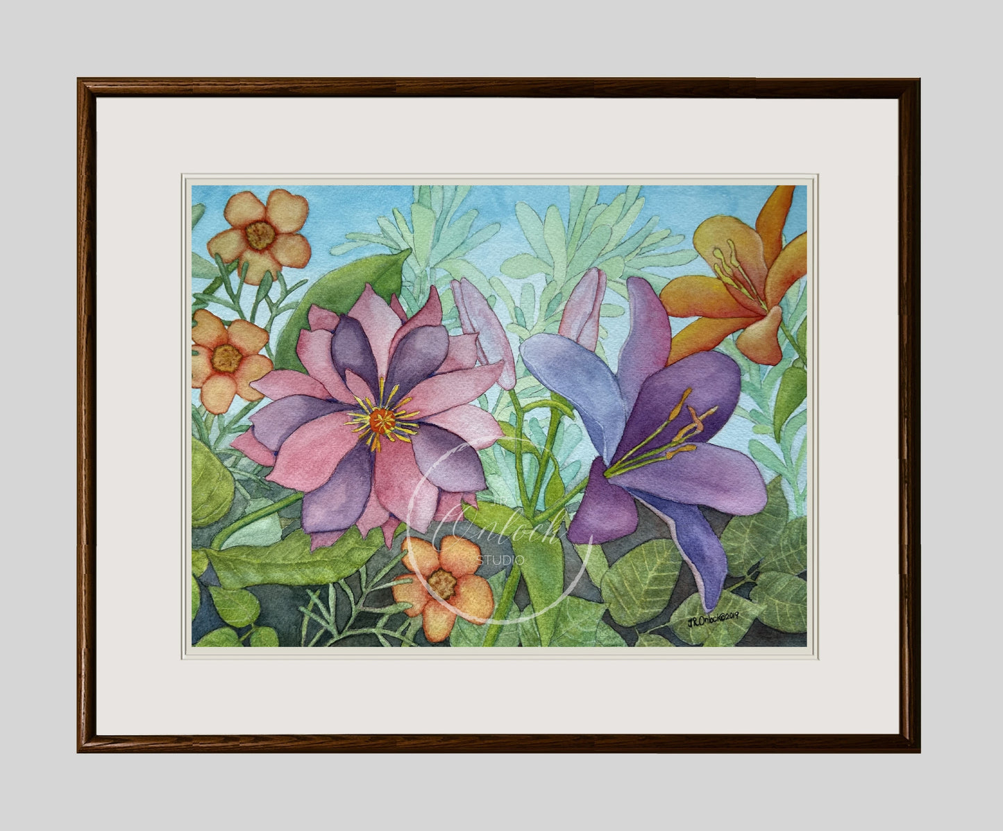 Digital, Garden Melody, Open Edition from an original painting, Various flowers, see separate listing if purchasing the Print version