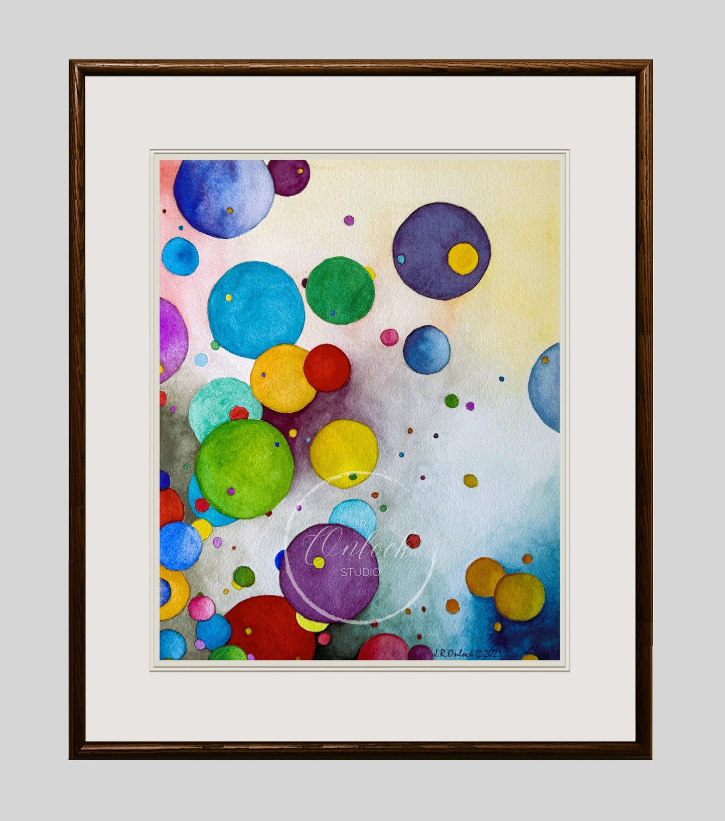 Print, Orbital Color Burst, Open Edition from an original painting, see separate listing if purchasing the digital version