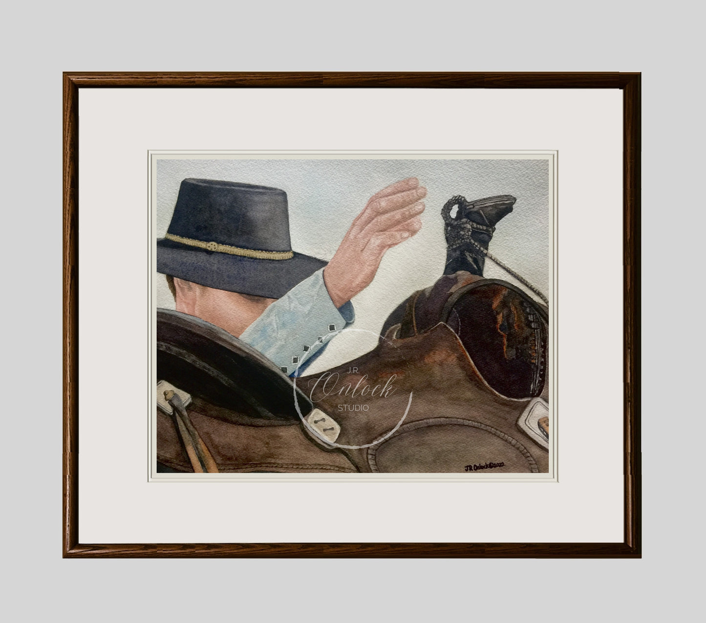 Print, Steadfast Rider, Open Edition from an original painting, Cowboy, Saddle, see separate listing if purchasing the digital version
