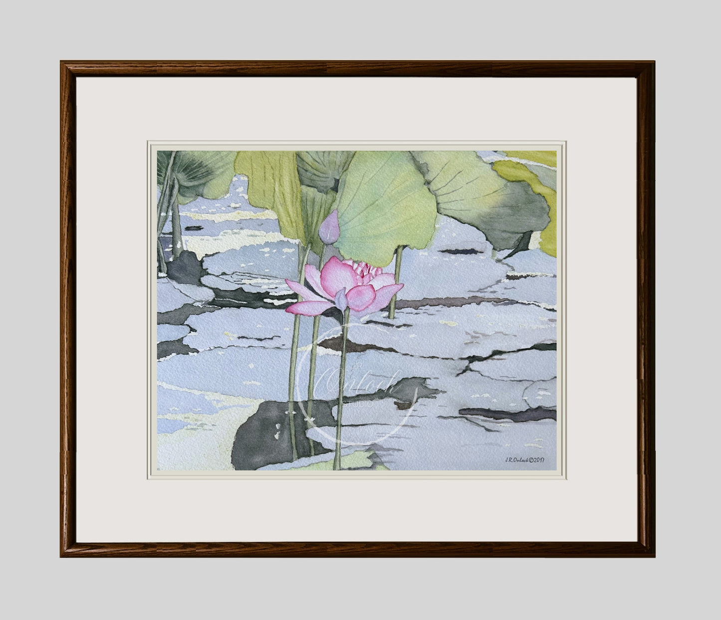 Digital, Lily Pond Reflections, Open Edition from an original painting, see separate listing if purchasing the Print version