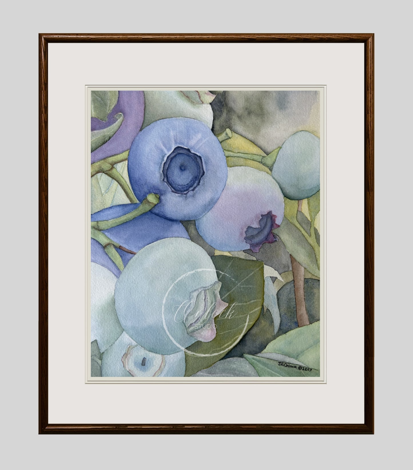 Print, Summer Blueberry Treasures, Open Edition from an original painting, see separate listing if purchasing the digital version