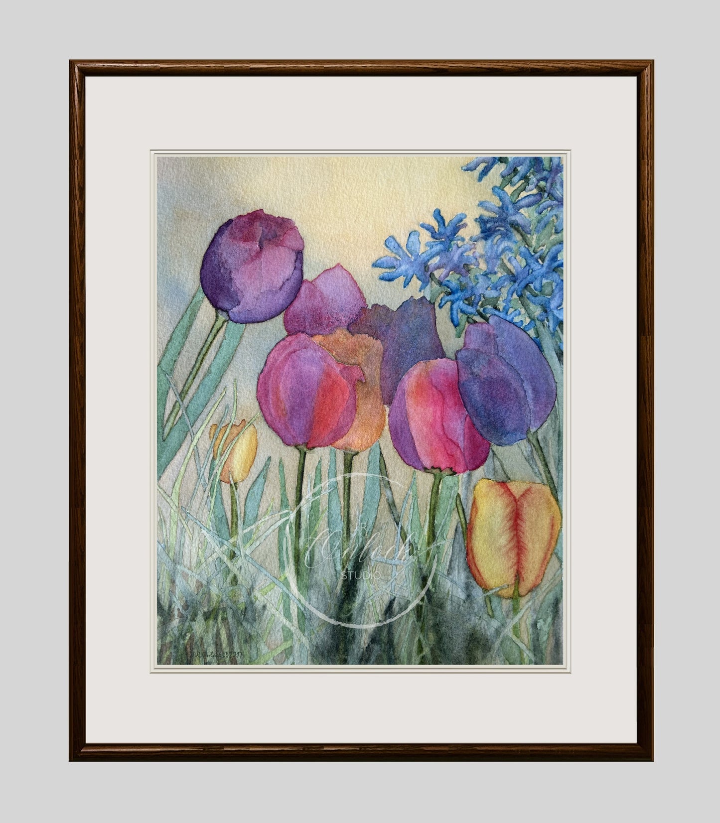 Print, Tulip Tango, Open Edition from an original painting, see separate listing if purchasing the digital version