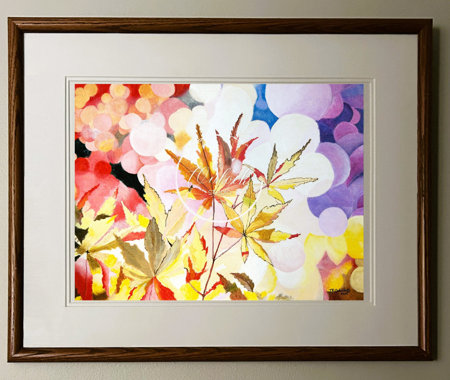 Digital, Autumn Particles, Open Edition from an original acrylic painting, see separate listings if purchasing the Print or Original painting