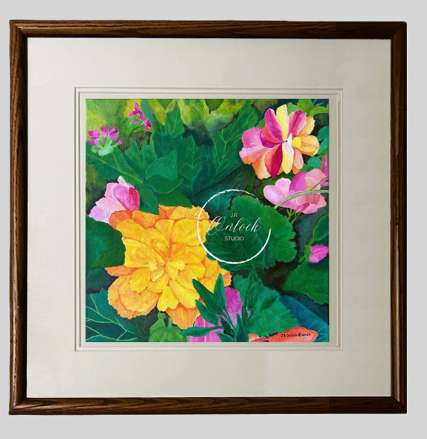 Digital, Midsummer Garden, Open Edition from an original acrylic painting, see separate listings if purchasing the Print or Original painting