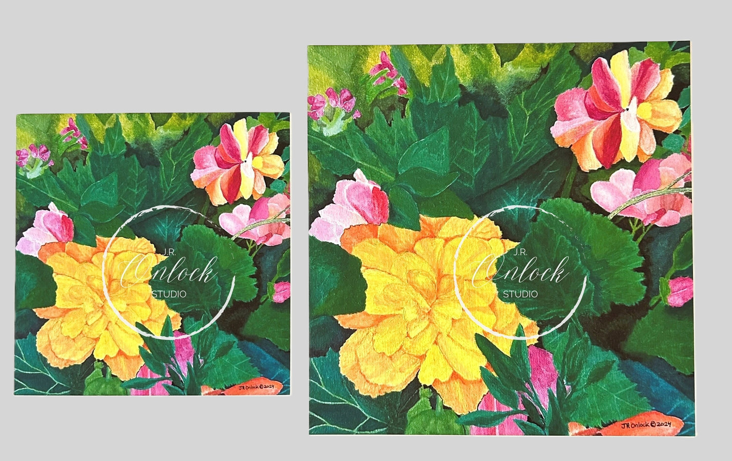 Digital, Midsummer Garden, Open Edition from an original acrylic painting, see separate listings if purchasing the Print or Original painting