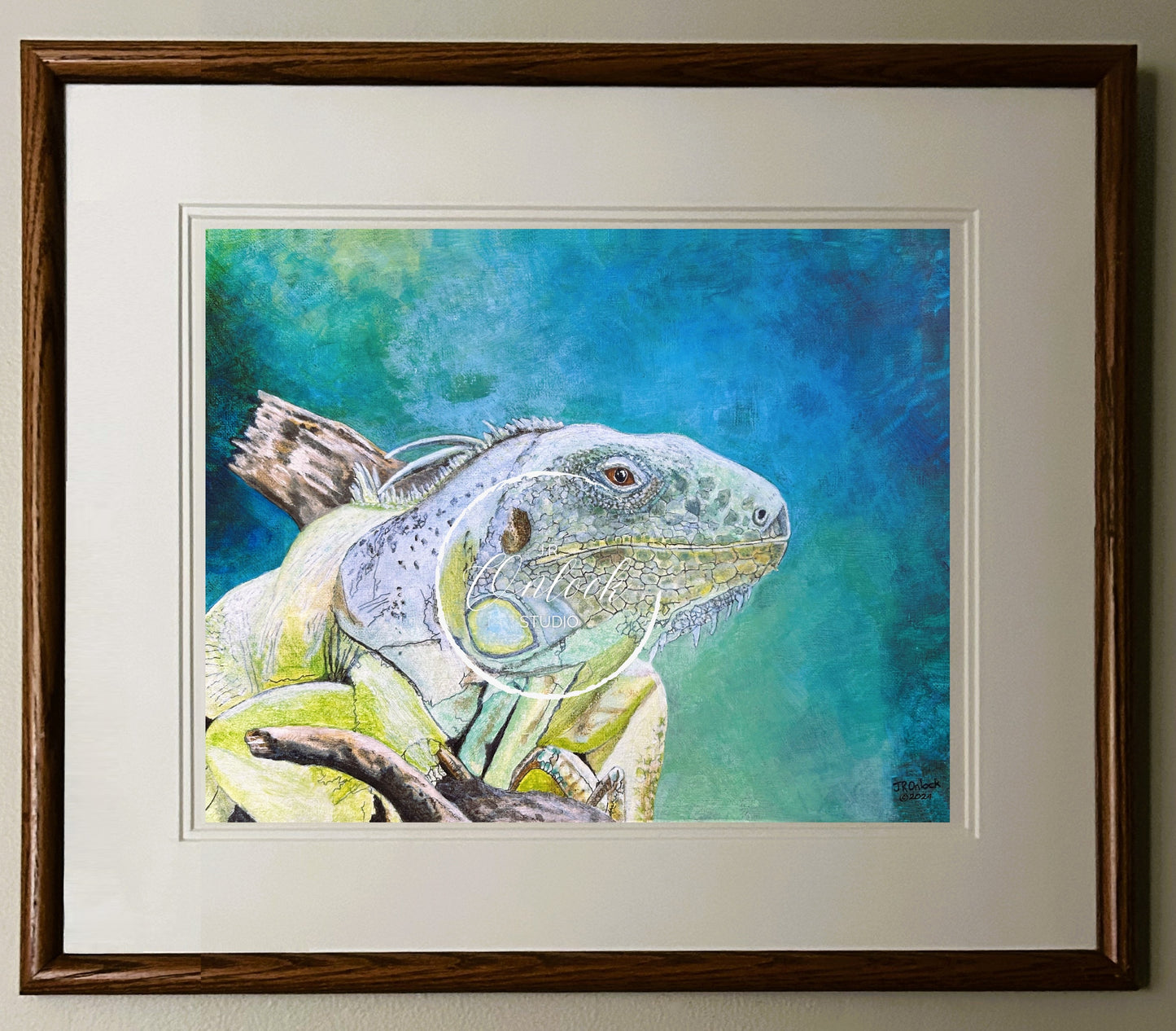 Digital, Emerald Majesty, Open Edition from an original acrylic painting, see separate listings if purchasing the Print or Original painting