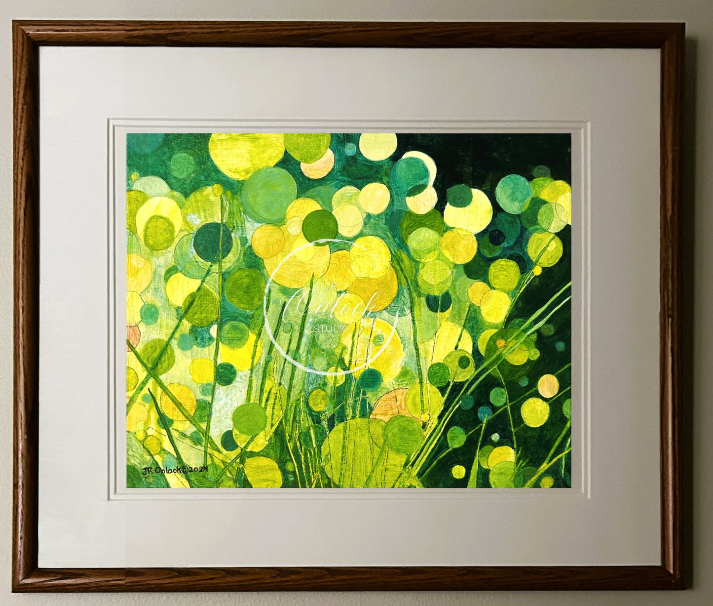 Digital, Luminous Green, Open Edition from an original acrylic painting, see separate listings if purchasing the Print or Original painting