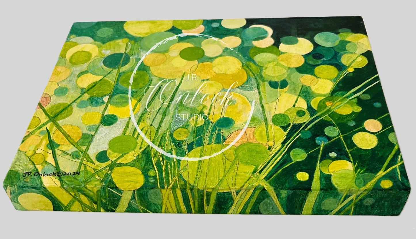 Digital, Luminous Green, Open Edition from an original acrylic painting, see separate listings if purchasing the Print or Original painting