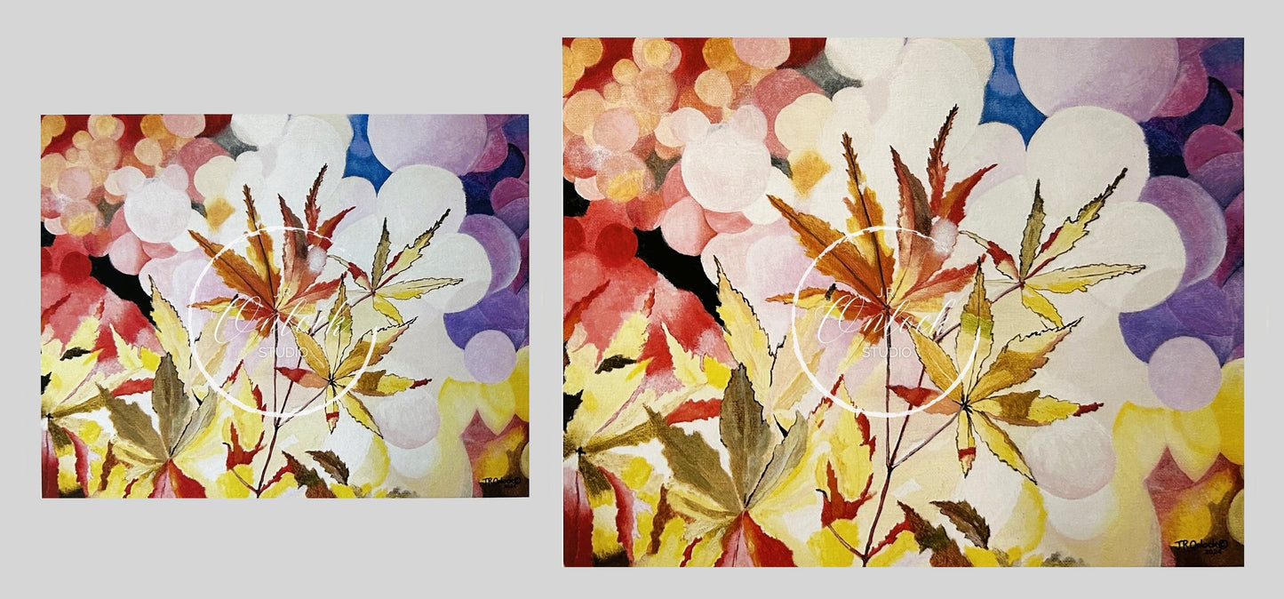 Print, Autumn Particles, Open Edition from an original acrylic painting, see separate listings if purchasing the Digital or Original painting