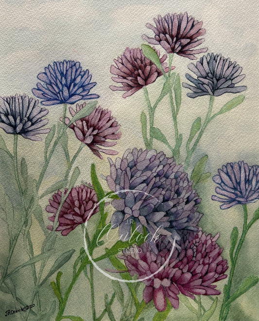 Digital, Lavender Serenade, Open Edition from an original painting, Purple flowers, see separate listing if purchasing the Print version