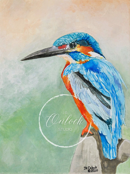 Digital, Feathers of Fire and Sky, Open Edition from an original painting, see separate listings if purchasing the Print or Original painting