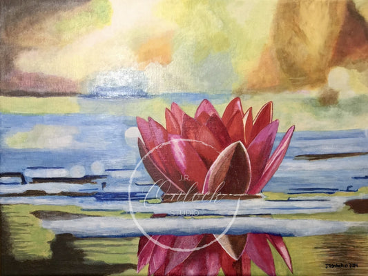 Digital, Floating Radiance, Open Edition from an original acrylic painting, see separate listings if purchasing the Print or Original painting