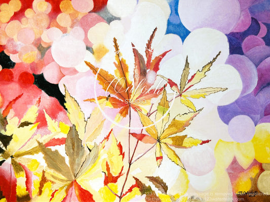 Digital, Autumn Particles, Open Edition from an original acrylic painting, see separate listings if purchasing the Print or Original painting