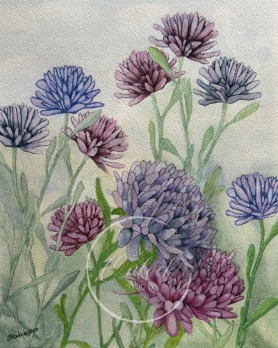 Print, Lavender Serenade, Open Edition from an original painting, Purple flowers, see separate listing if purchasing the digital version