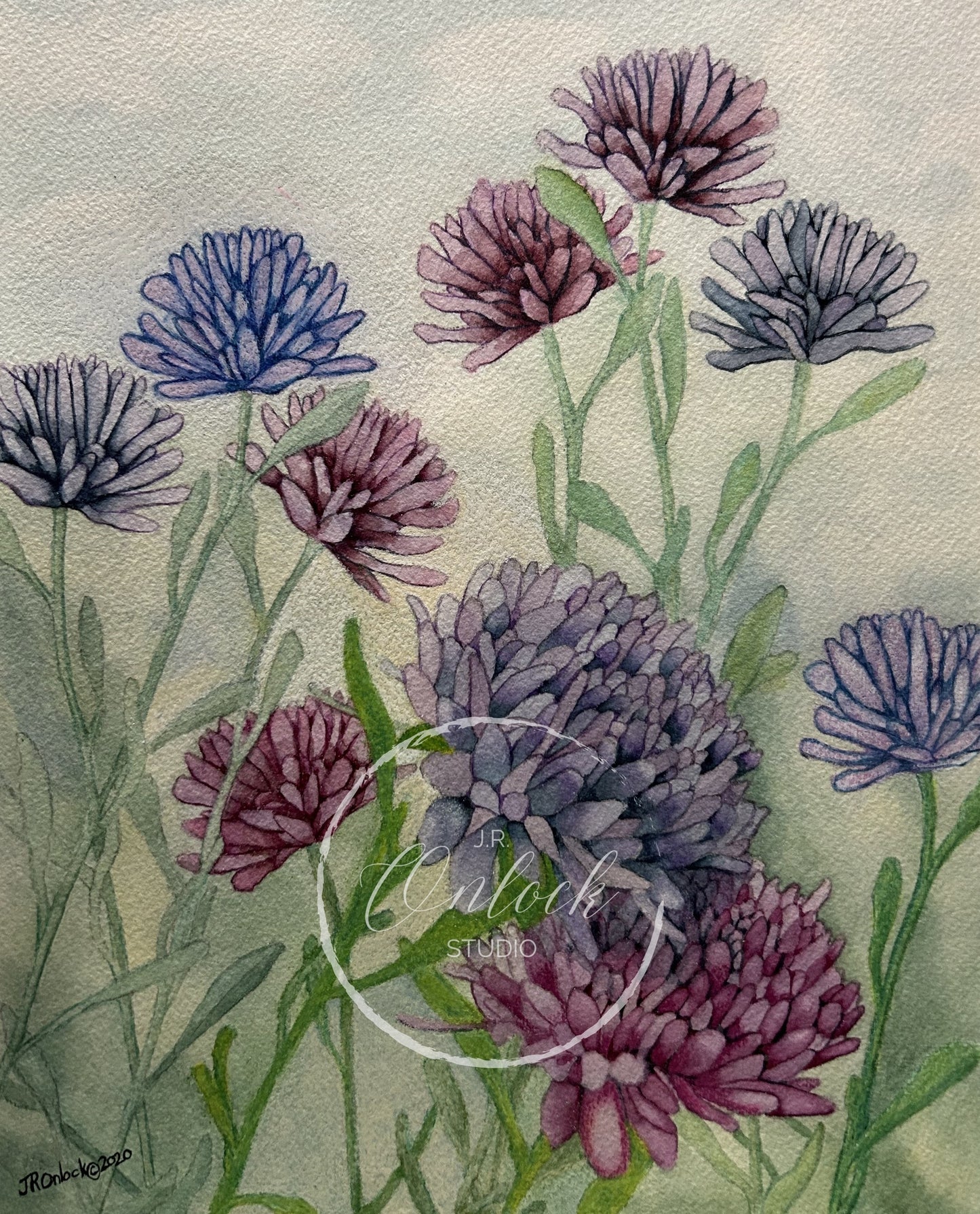 Print, Lavender Serenade, Open Edition from an original painting, Purple flowers, see separate listing if purchasing the digital version